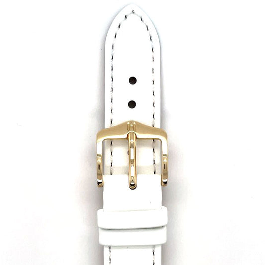 Corse - 16mm White Medium Leather Watch Strap