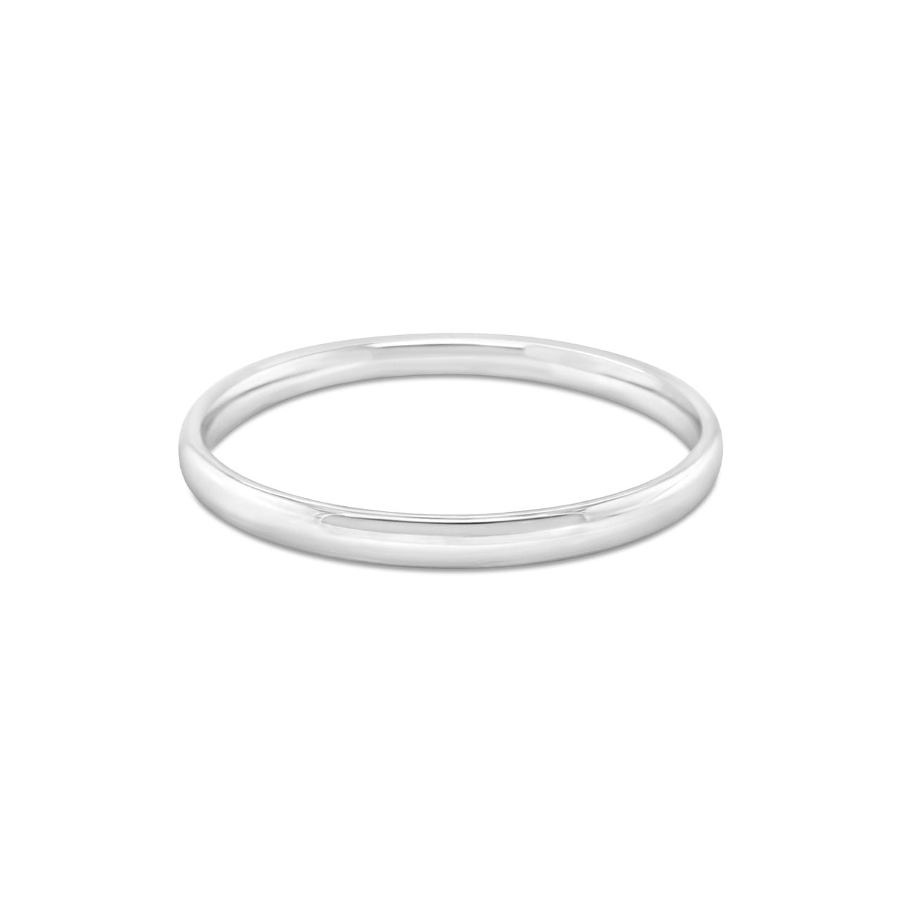 Sterling Silver Golf Style Comfort Curve 5 Bangle