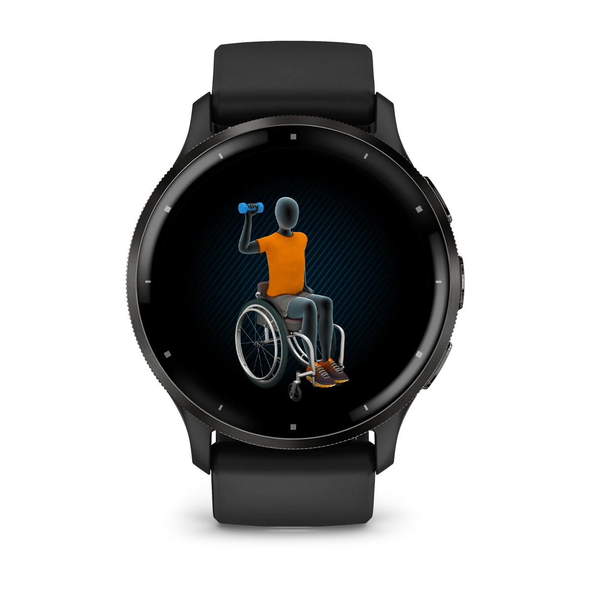 Venu® 3 - Slate Stainless Steel Bezel With Black Case And Silicone Band - 010-02784-01