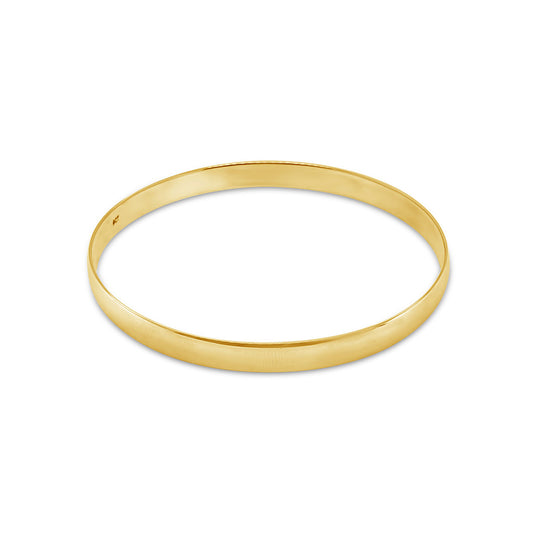 9k Yellow Gold 6mm Round Golf Bangle