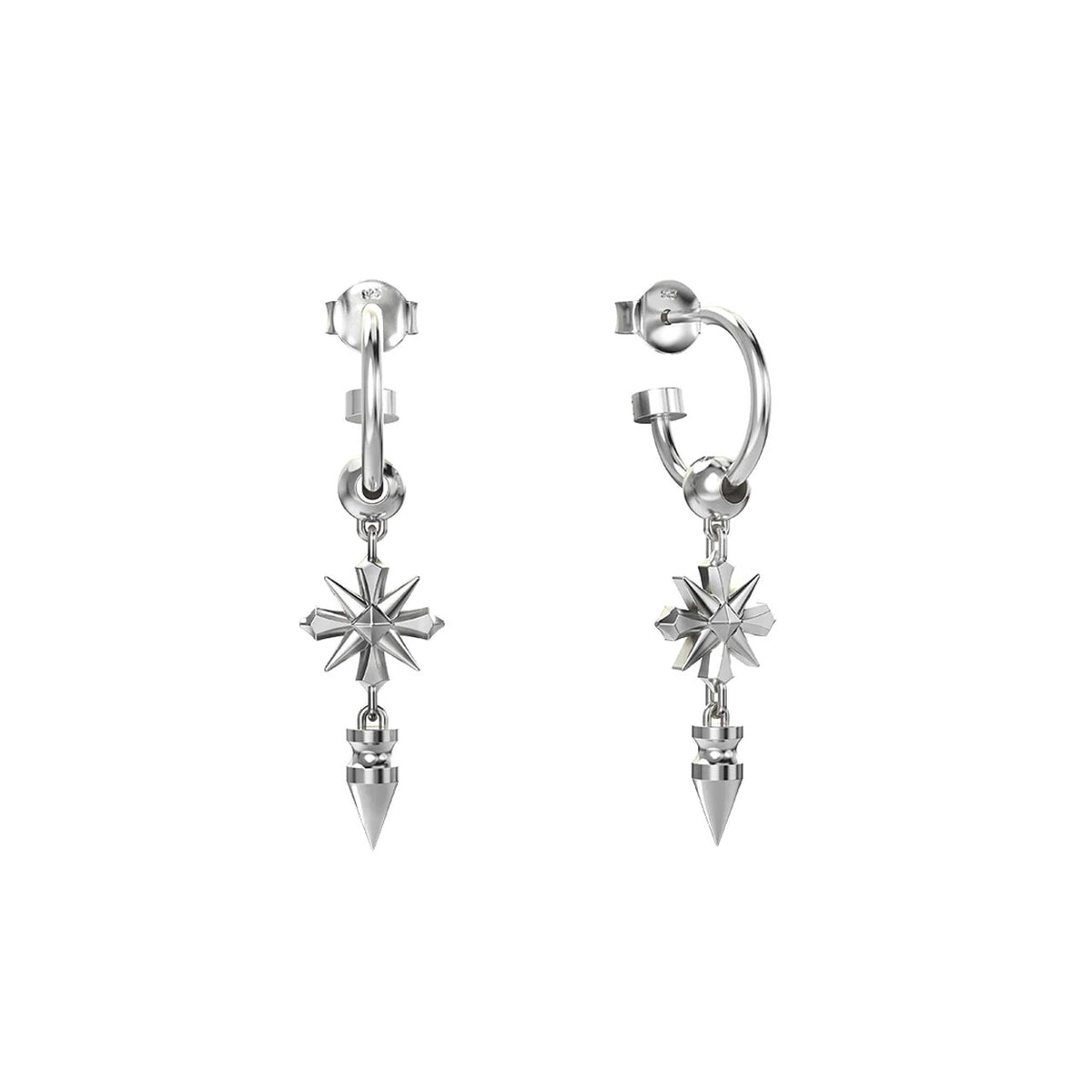 Midnight Cross Anchor Earrings