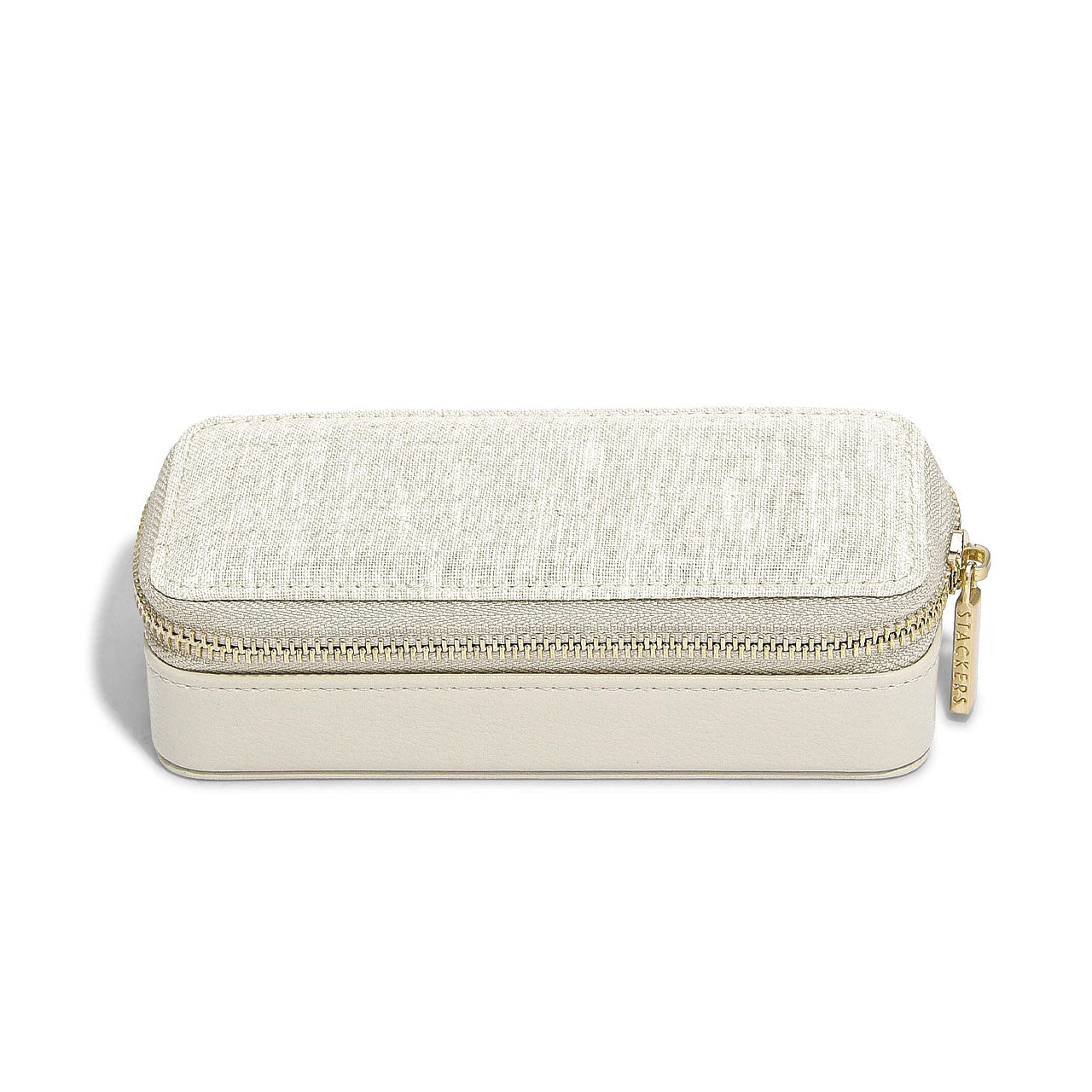 Oatmeal & Linen Zipped Travel Jewellery Box