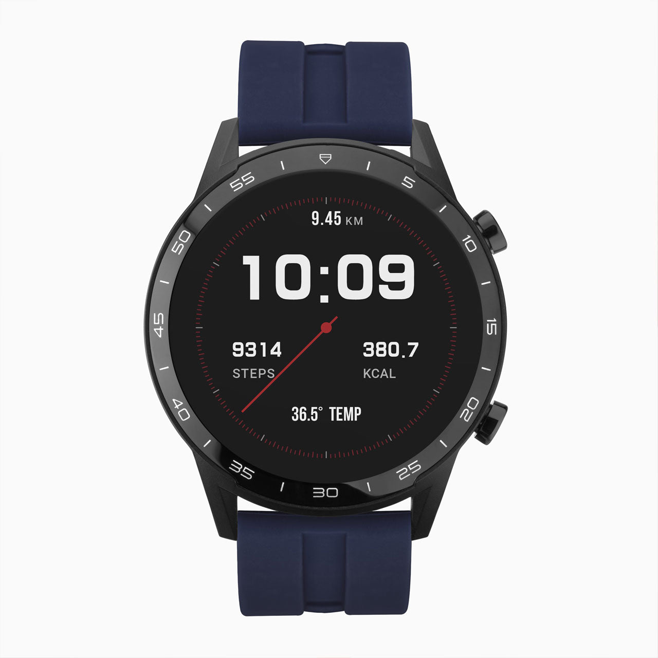 Sekonda Active Smartwatch | Black Case & Blue Silicone Strap | 1912