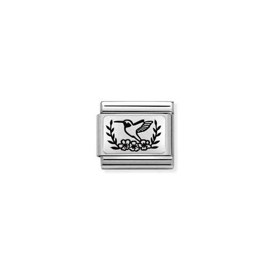 Composable Classic Link 330111/19 Bird With Flowers In 925 Silver