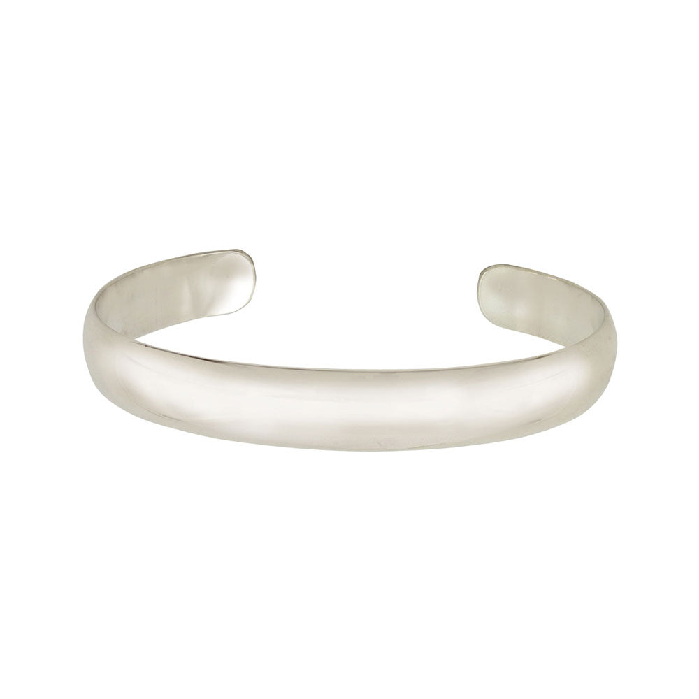 Sterling Silver 1/2 Round Tension Bangle