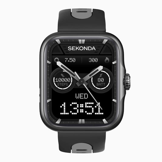Sekonda Motion Pro GPS Smart Watch | Black Alloy Case & Black Silicone Strap | 30240