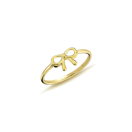 9k Yellow Gold Bow Ring