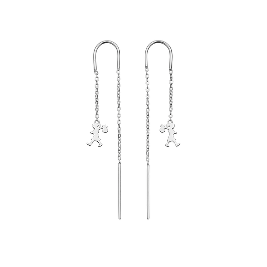 Sterling Silver Runaway Girl Thread Earrings