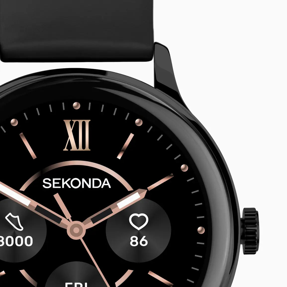 Sekonda Flex Plus Smart Calling Watch | Black Alloy Case & Black Silicone Strap | 40666