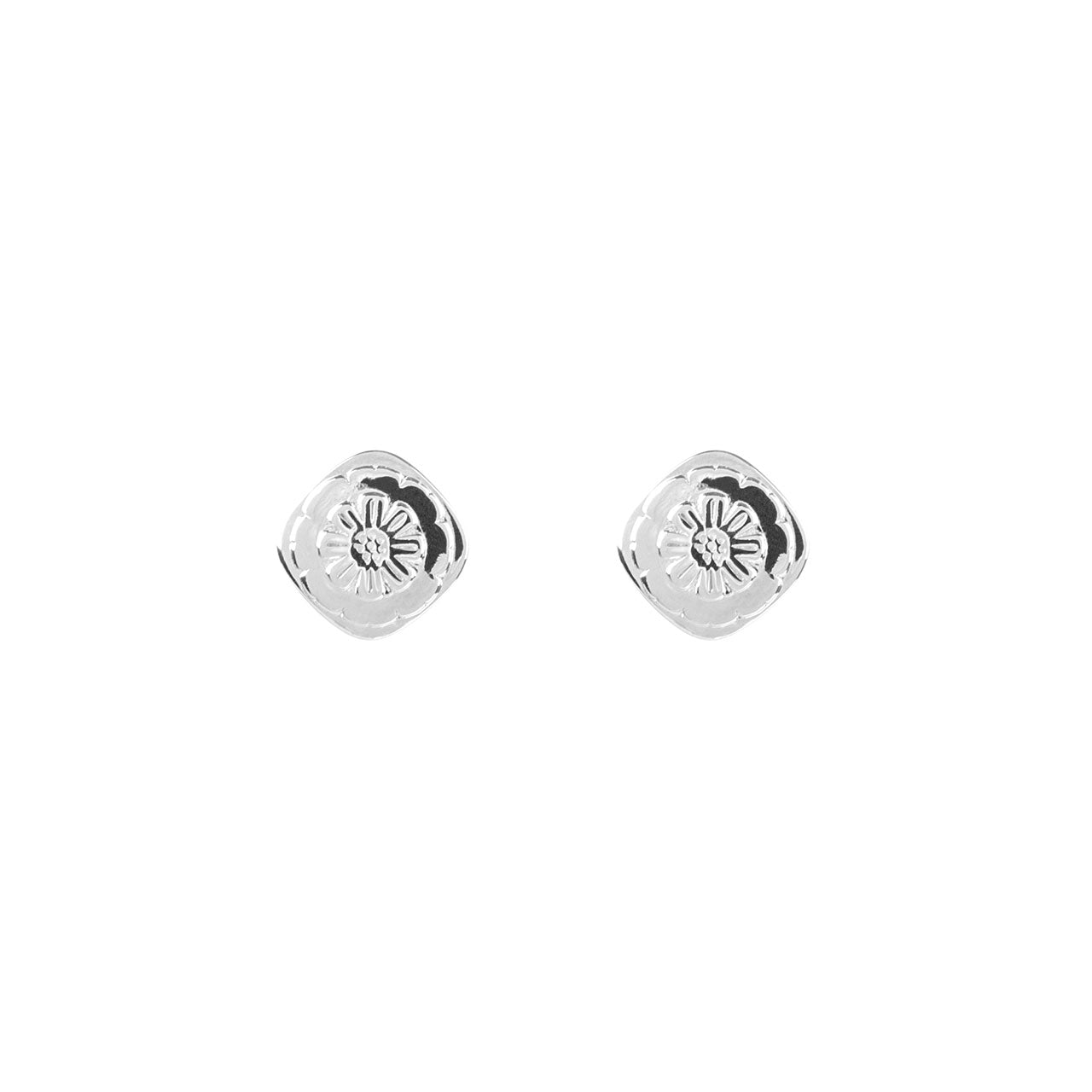 Sterling Silver Marigold Stud Earrings