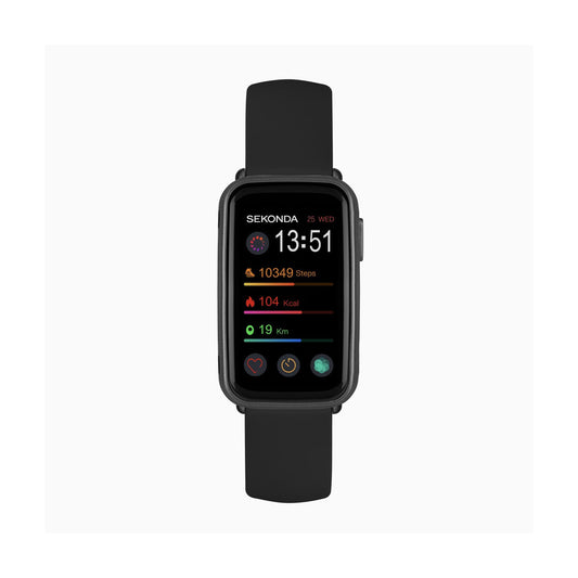Sekonda Track Smart Watch | Black Case & Silicone Strap | 30171