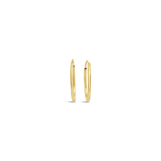 9k Yellow Gold Medium Plain Sleepers