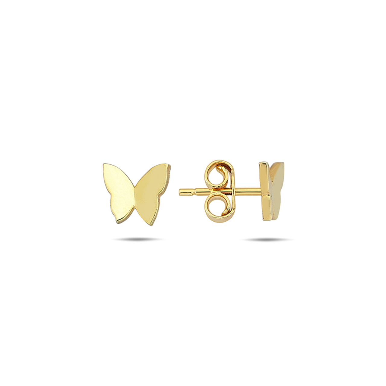 9k Yellow Gold Butterfly Studs