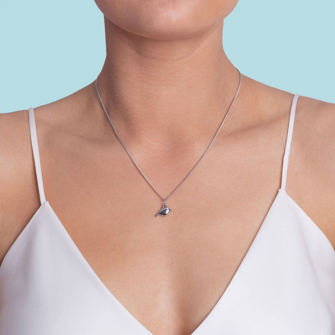 Sterling Silver Robin Pendant