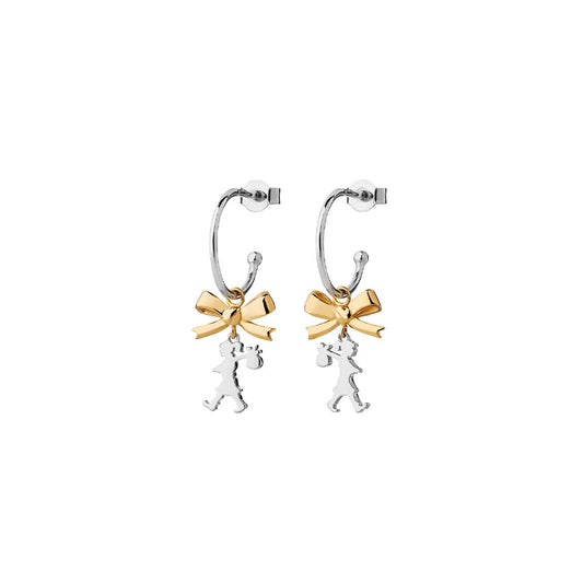 Mini Girl with a Bow Hoops Silver/Gold