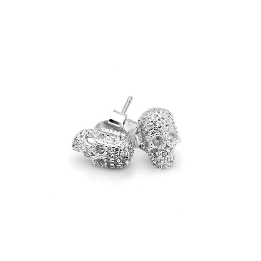 Dusted Skull Stud Earrings