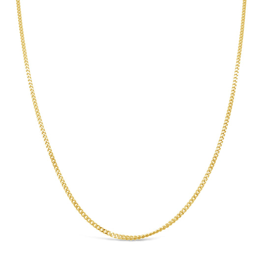 50cm 9k Yellow Gold CD40 Diamond Cut Curb Chain