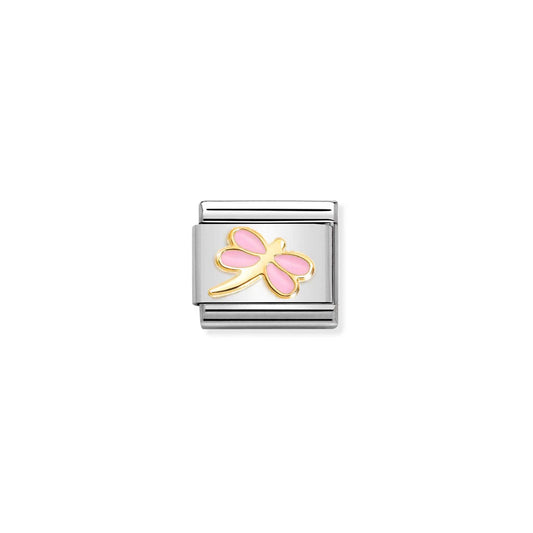 Composable Classic Link 030285/54 Pink Dragonfly In Gold