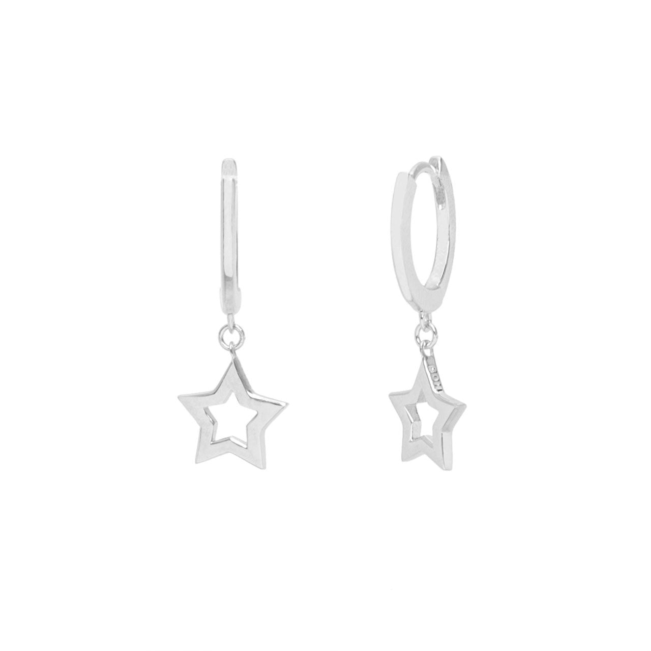 Sterling Silver Super Star Huggies