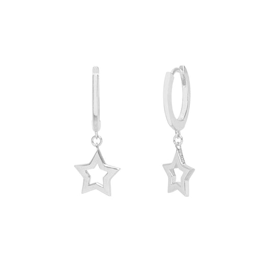 Sterling Silver Super Star Huggies