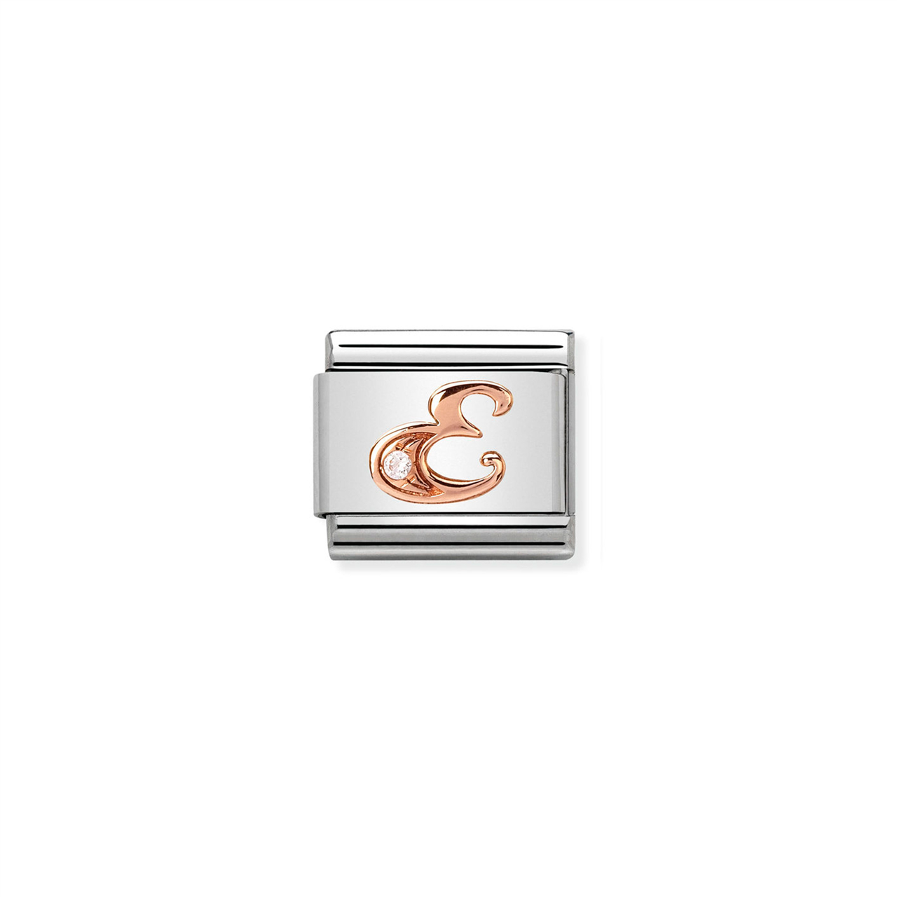 Composable Classic Link 430310/05 Letter E in Rose Gold & CZ