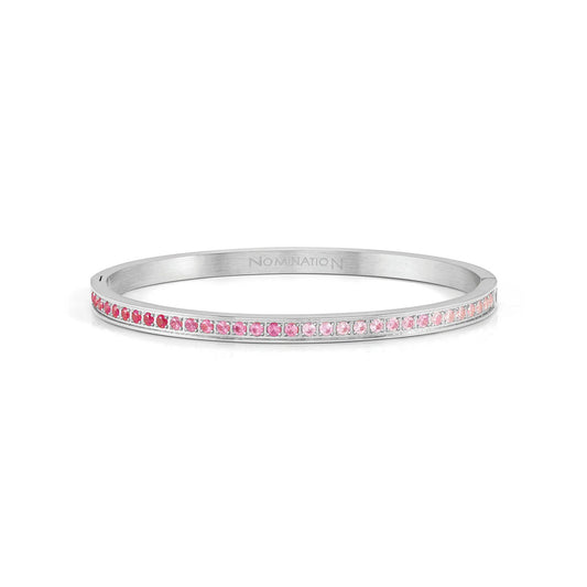 Pretty Bangles 029505/06/002 Stainless Steel With Gradient Pink CZ  - Size Small