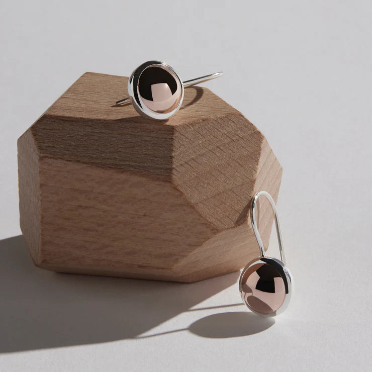 Rosy Glow Earrings (Rose Gold Plate/Silver)