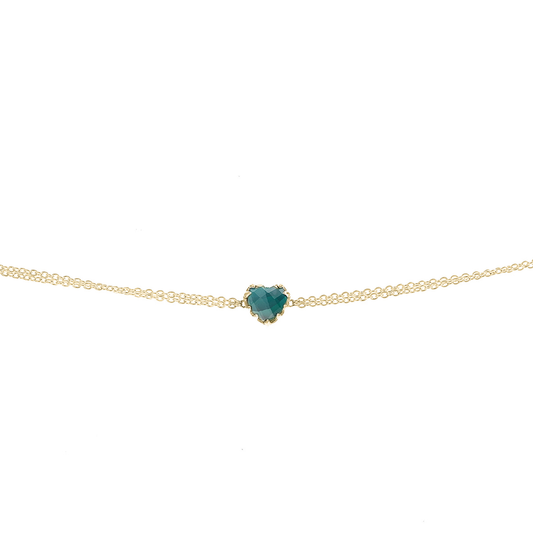 18k Gold Plated Love Claw Bracelet - Mood Crystal