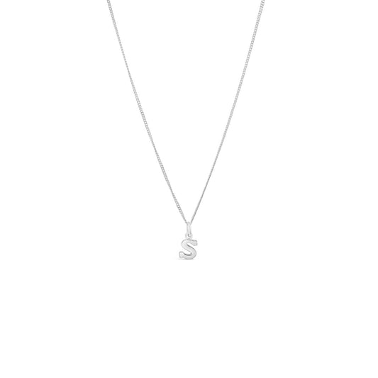 Sterling Silver Letter S Pendant