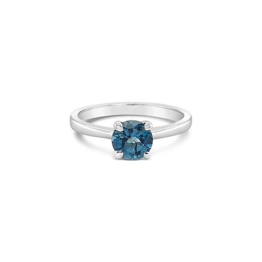 Sterling Silver Blue Topaz Dress Ring