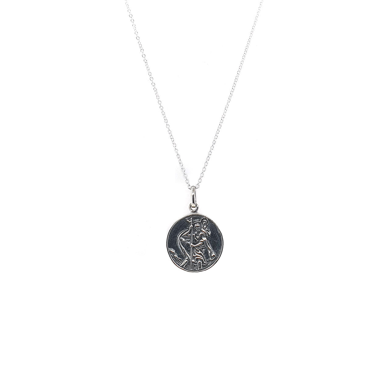 Sterling Silver Medium St Christopher Pendant