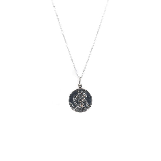 Sterling Silver Medium St Christopher Pendant