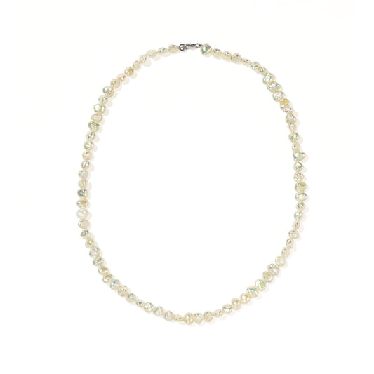 Sterling Silver Baroque Pearl Necklace Midi - 40cm