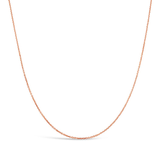 45cm 9k Rose Gold 32R Oblong Trace Chain