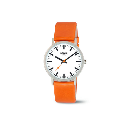 3651-05 - Unisex Titanium Orange Dress Watch