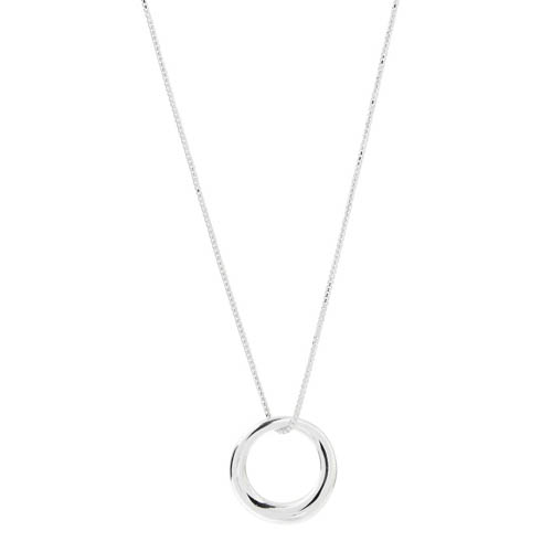Sterling Silver Halo Necklace