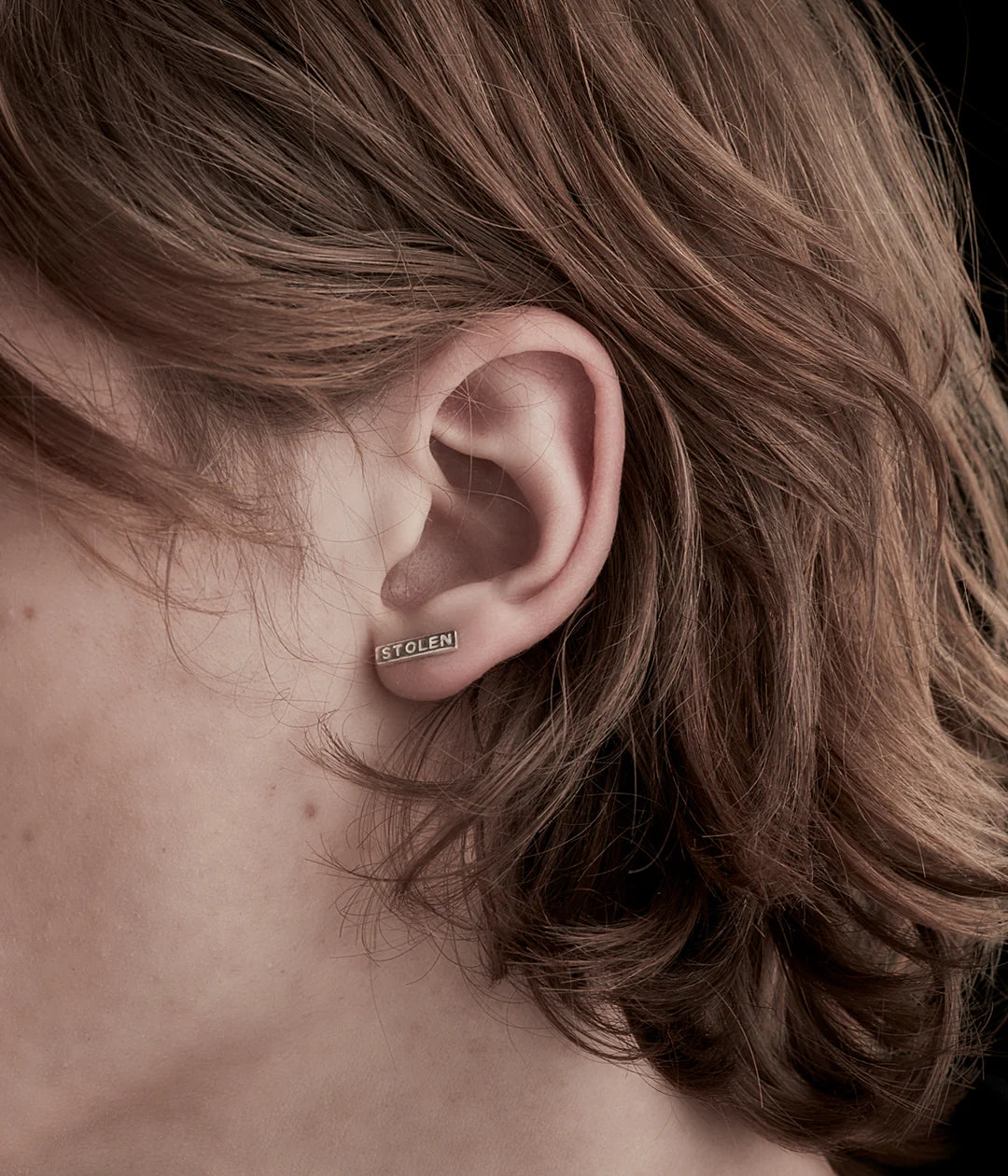 Tiny Stolen Bar Earrings