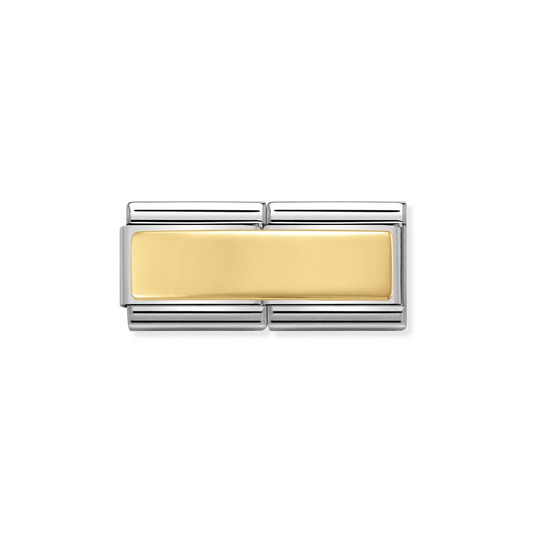 Composable Classic Double Link 030710/01 Engraved Plate in 18k Gold