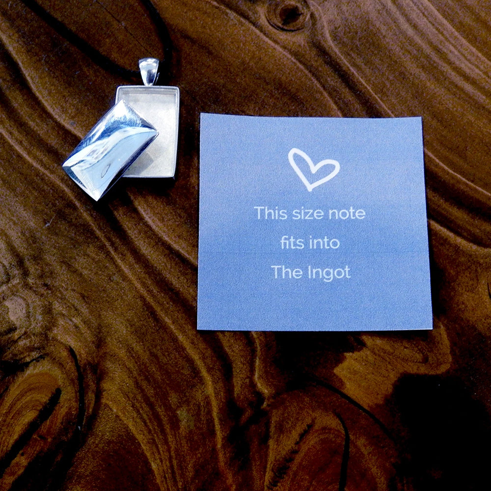 Sterling Silver The Ingot Pendant on Wax Cord