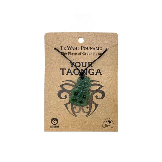 Pounamu - Small Pepe Hei Tiki Necklace