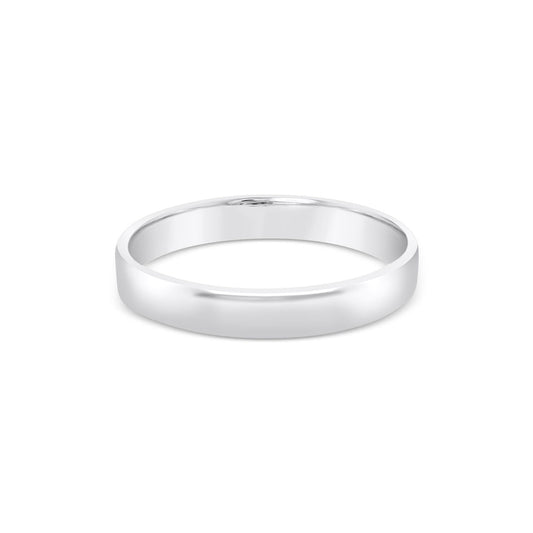 Sterling Silver 3mm Soft Edge Flat Band Ring