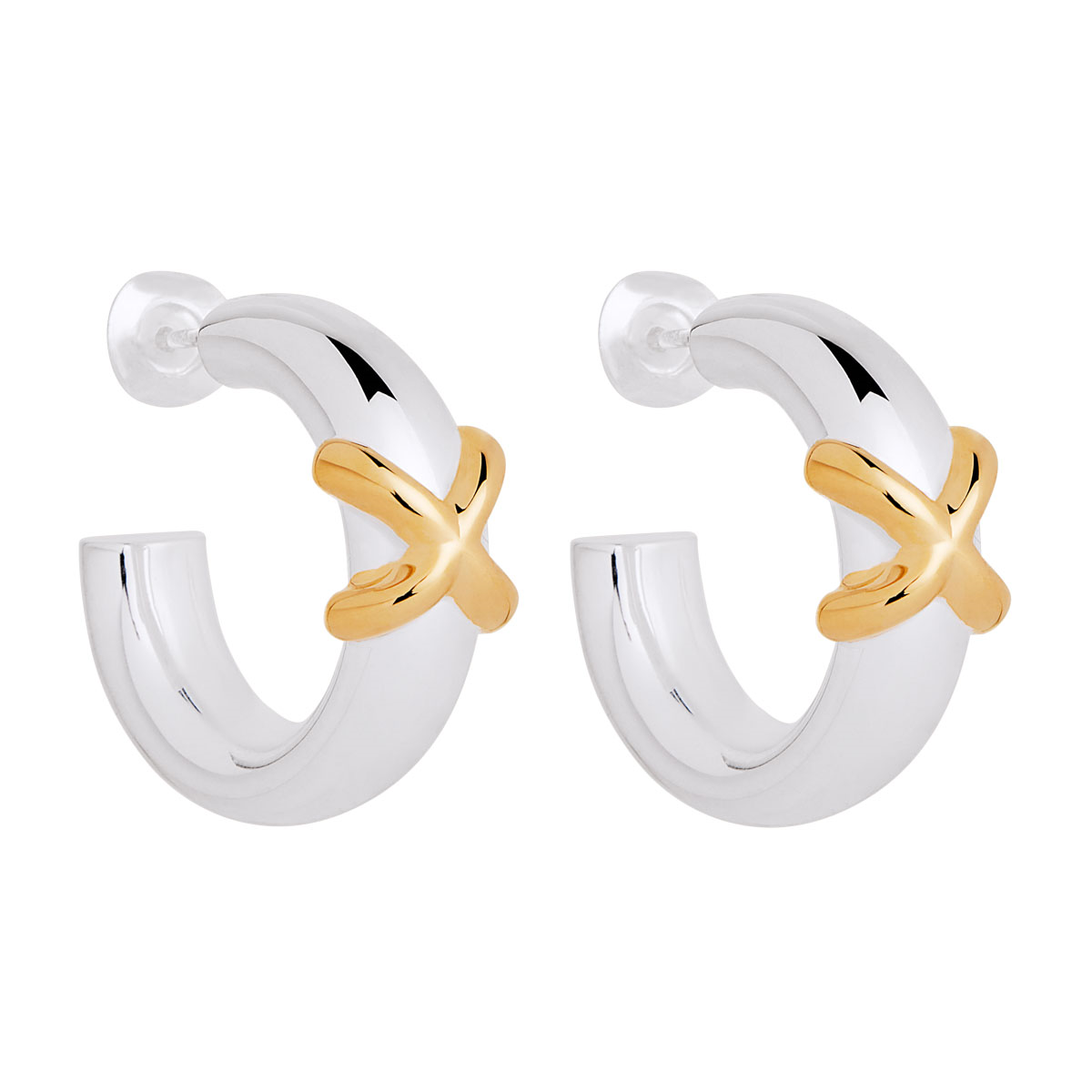 Tendresse Two-Tone Hoops