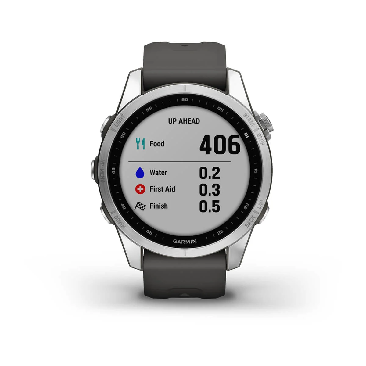 fēnix® 7S – Standard Edition - Silver with Graphite Band - 010-02539-01