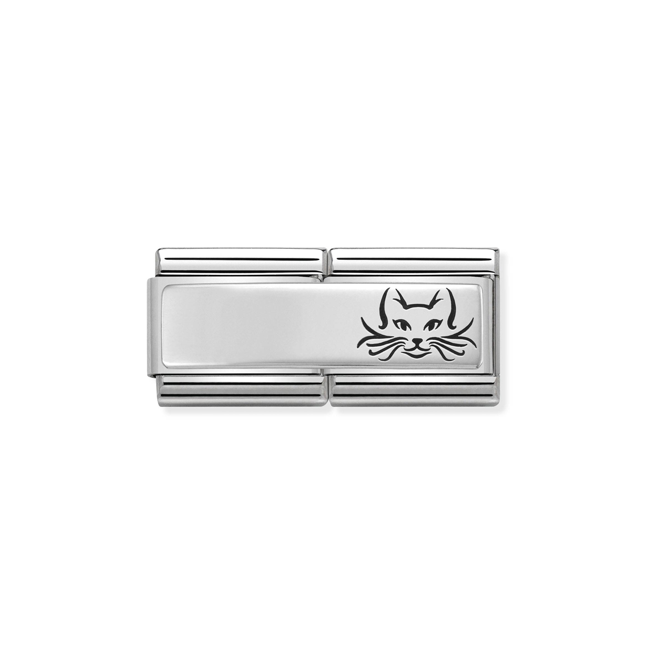 Classic Composable Double Link 330710/17 Cat in Silver