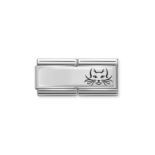 Classic Composable Double Link 330710/17 Cat in Silver