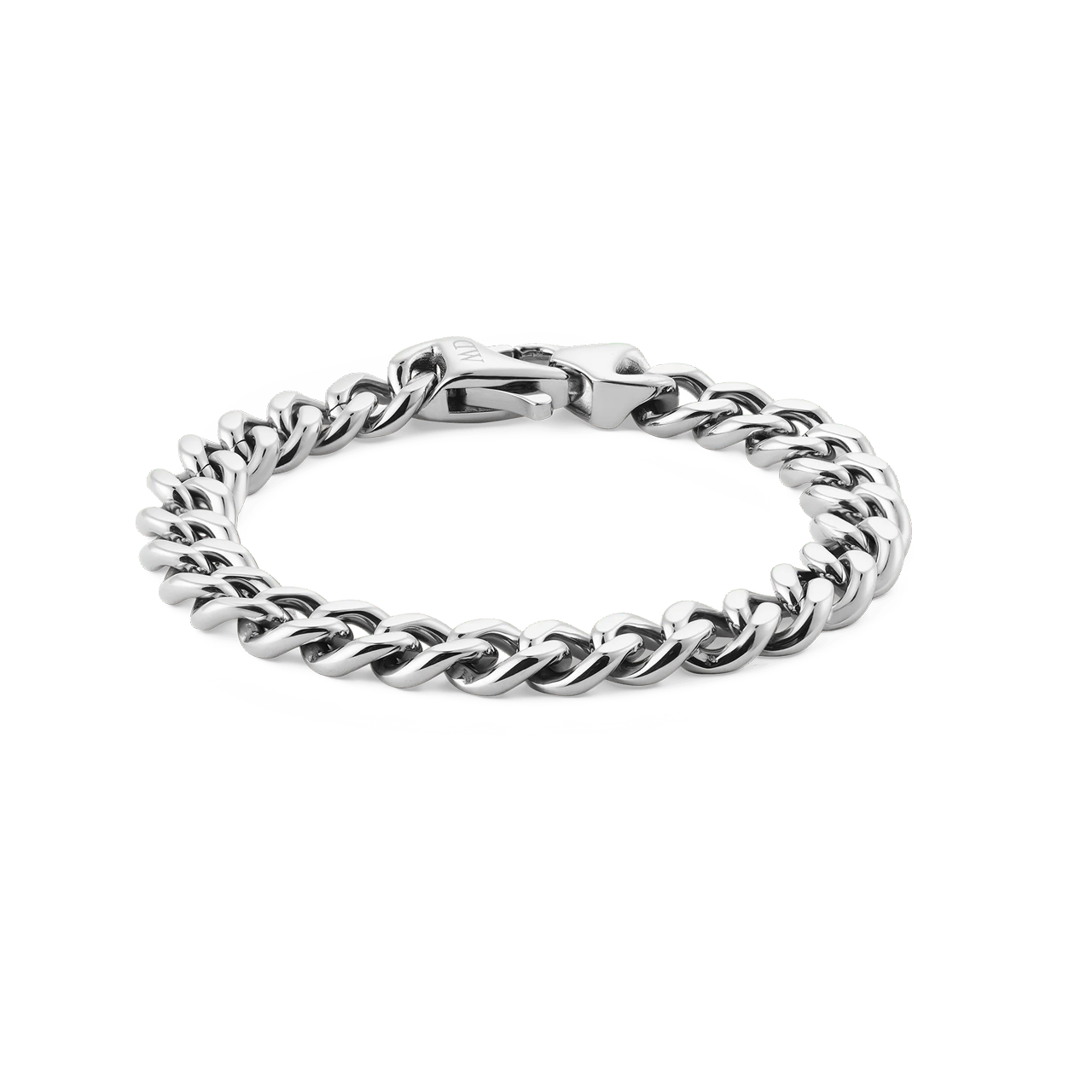 Ellipse Cuban Chain 20.5cm Bracelet Silver
