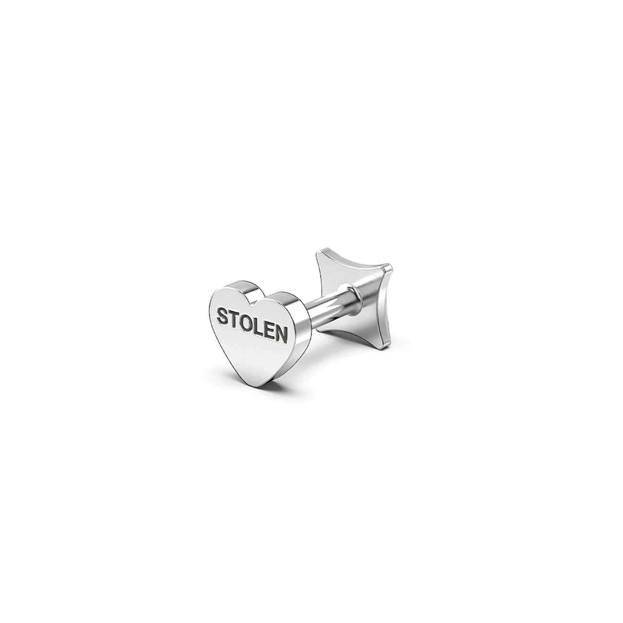 Stolen Heart Flat Back Single Earring