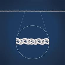Sterling Silver 2.0mm 45cm Wheat Chain