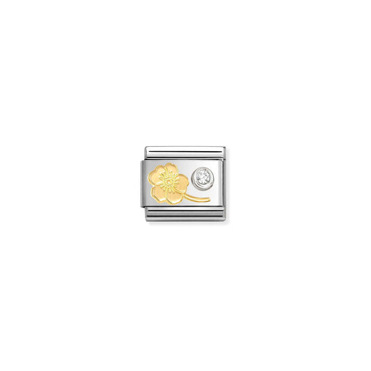 Composable Classic Link 630301/04 Forget-Me-Not In 18K Gold, Silver & CZ