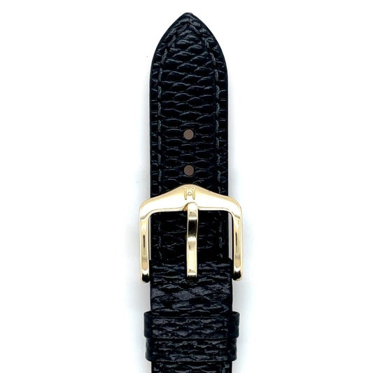 Rainbow - 16mm Black Leather Watch Strap